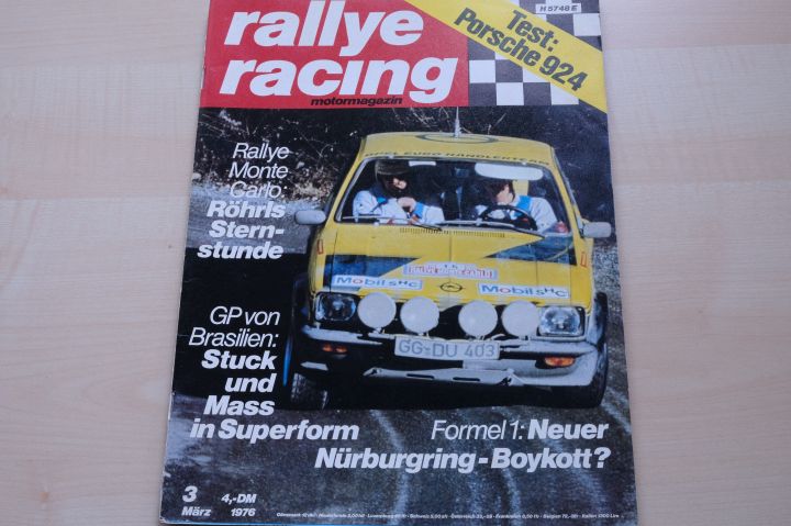 Deckblatt Rallye Racing (03/1976)